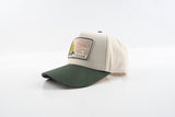 Angled front view of The Emily two-tone snapback hat.